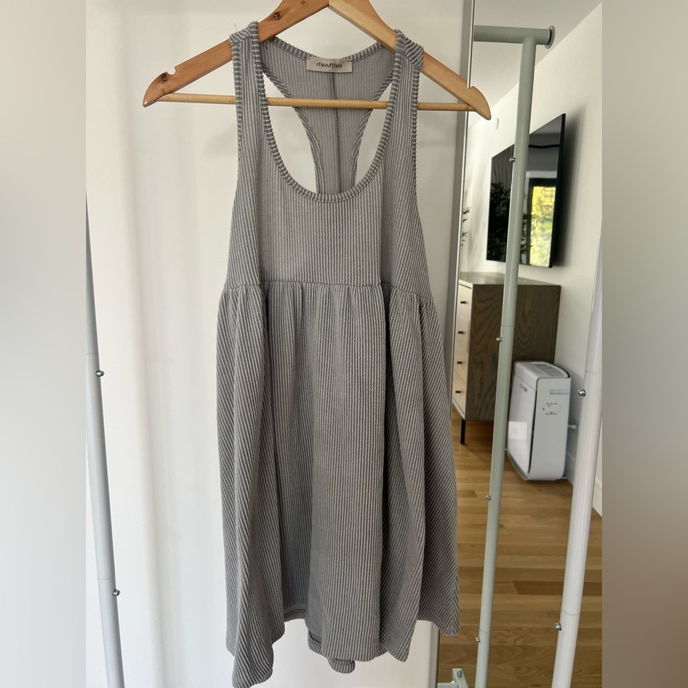 Pinkblush Gray Ribbed Maternity Dress